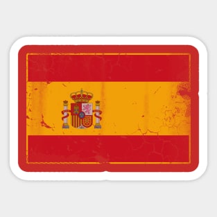Vintage Flag Of Spain Sticker